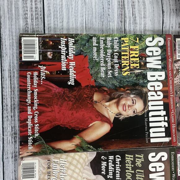 Vintage Sew Beautiful Martha Pullen 4 pc Magazine Bundle Heirloom Sewing 2000 - Picture 6 of 8